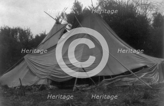 A holiday lodge-Yakima, 1910, c1910. Creator: Edward Sheriff Curtis.