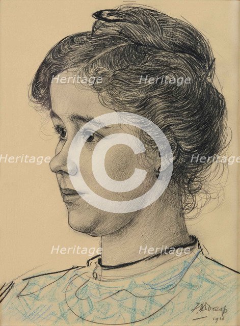 Portrait of Agatha Donkers-De Vries, 1913.