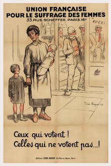 Ceux qui votent! Celles qui ne votent pas?! , 1928. Creator: Roger, Théo (active 1920s).