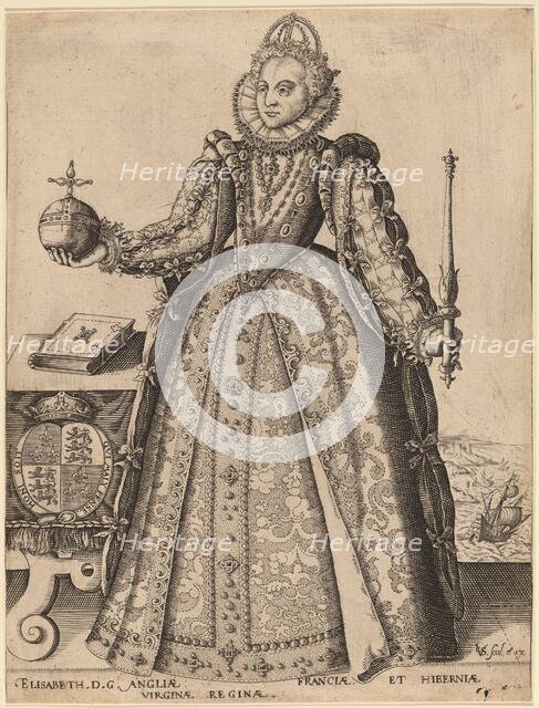 Elizabeth, Queen of Great Britain, published 1601. Creator: Christoffel van Sichem I.