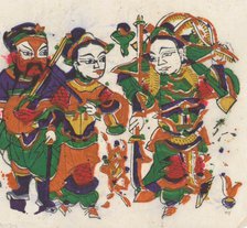 One hundred thirty-five woodblock prints including New Year's pictures (nianh..., 19th-20th century. Creator: Unknown.