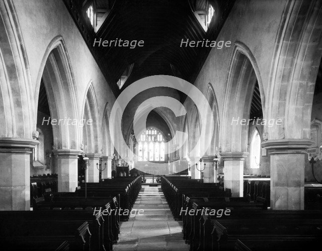 Interior of St Michael's Church, Bray, Berkshire, 1880. Artist: Henry Taunt.
