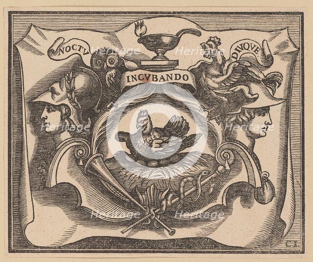 Vignette for the Title Page of C. Peregrino, Principes Hollandiae et Zelandiae, 1632. Creator: Christoffel Jegher.