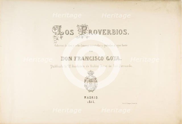 Los Disparates (Los Proverbios), ca. 1816-23 (published 1864). Creator: Francisco Goya.