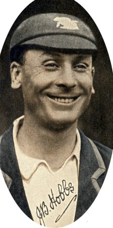 Jack Hobbs, Surry and England cricketer, 1935. Artist: Unknown
