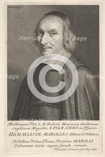 Michel de Marolles, 1657. Creator: Robert Nanteuil.