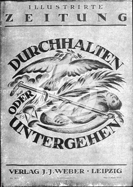 'Les Heures d'Angoisse; Le page de couverture de l'Illustrirte Zeitung du 31 octobre 1918', 1918. Creator: Unknown.