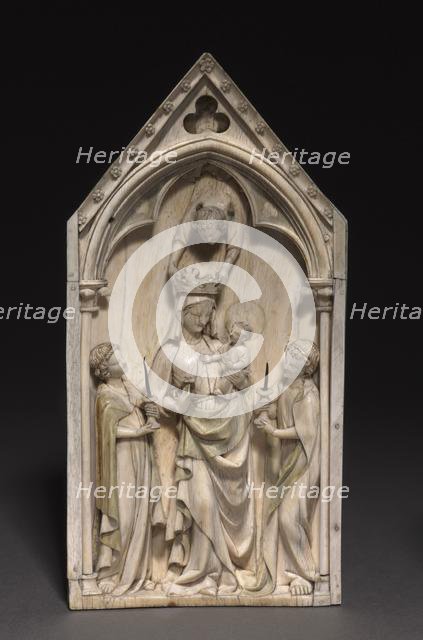 Plaque: The Virgin and Child with Angels, c. 1320-1330. Creator: Unknown.