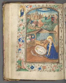 Book of Hours (Use of Utrecht): fol. 62v, The Nativity, c. 1460-1465. Creator: Master of Gijsbrecht van Brederode (Netherlandish); Master of the Boston City of God (Netherlandish).