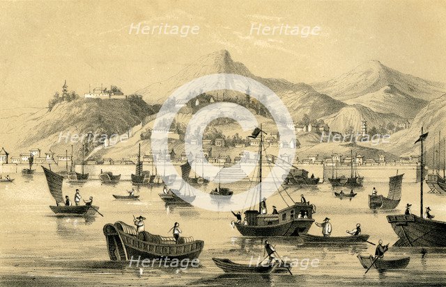 'Shanghai, one of the five ports opened by the late treaty to British commerce', 1847. Artist: Unknown