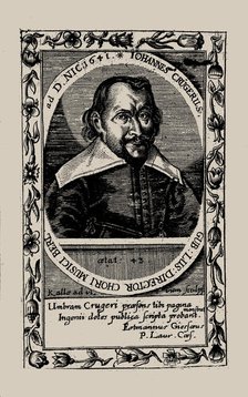 Portrait of the composer Johann Crüger (1598-1662). Creator: Anonymous.