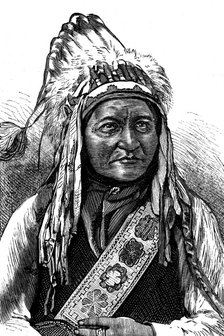 Chief Sitting Bull, American Indian, 19th century. Artist: Unknown