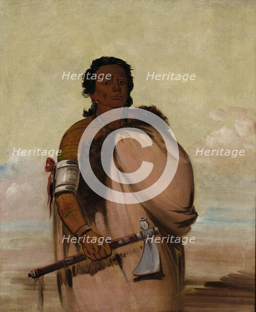 Ah'-sho-cole, Rotten Foot, a Noted Warrior, 1834. Creator: George Catlin.