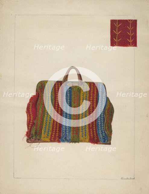Carpet Bag, 1935/1942. Creator: Clementine Fossek.
