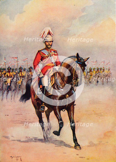 'H.M. King George in India', 1913. Artist: AC Lovett.
