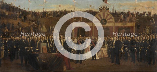 First Bricklaying of the Kattendijkdok in Antwerp, 1866. Creator: Jan Baptist Huysmans.