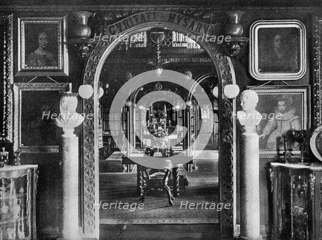 The library, Keir House, Bridge of Allan, Stirlingshire, Scotland, 1924-1926. Artist: Valentine & Sons Ltd