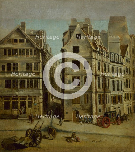 The Cabaret, image of Notre-Dame, Place de Greve, current Place de l'Hotel de Ville, 1751. Creator: Nicolas Raguenet.
