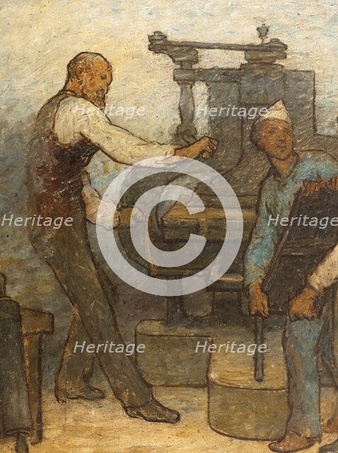 De près ou de loin tous les métiers ont besoin d'être touchés par un reflet de l'art..., 1887. Creator: Edmond Eugene Valton.