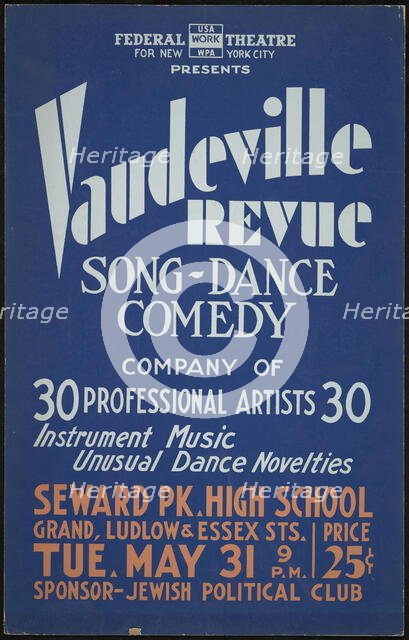 Vaudeville Revue, New York, [1930s]. Creator: Unknown.