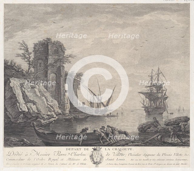 Departure of the Ship, ca. 1770. Creator: Anne Philiberte Coulet.