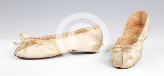 Evening slippers, European, 1805-15. Creator: Unknown.