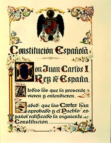 Cover of the Spanish Constitution of 1978.