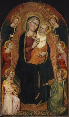 Madonna and Child Enthroned with Six Angels, c1370-1375. Creator: Jacopo di Cione (1325-1399).