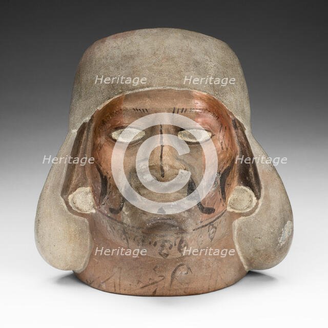 Portrait Vessel of a Young Man with a Scarred Lip, 100 B.C./A.D. 500. Creator: Unknown.