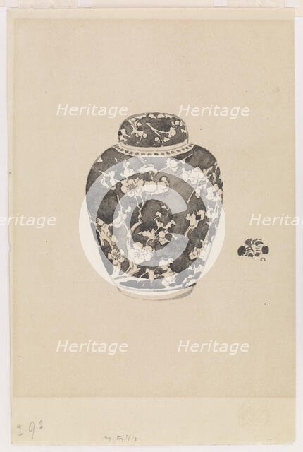 Oviform Ginger Jar with Bell-shaped cover, 1878. Creator: James Abbott McNeill Whistler.