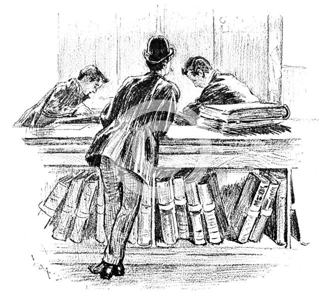 Sketches at the General Register Office, Somerset House: From the Inquiry Office, 1890. Creator: Unknown.