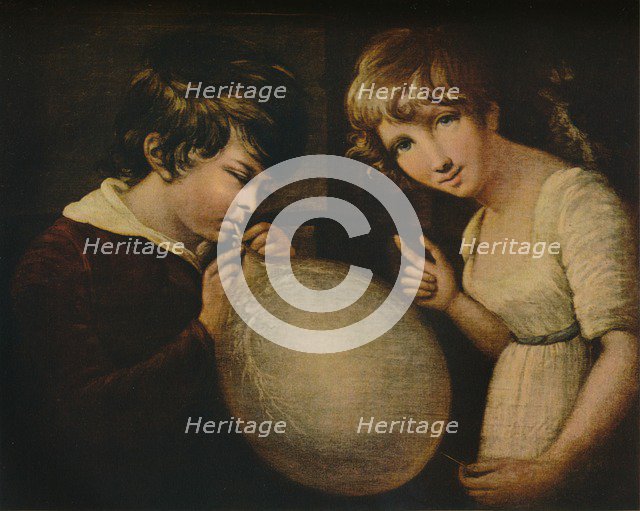 'Boy and Girl with a Bladder', c18th century. Artist: William Tate.