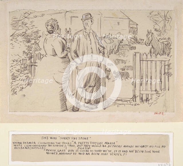 She was "Sorry She Spoke", 1870-1891. Creator: Charles Samuel Keene.