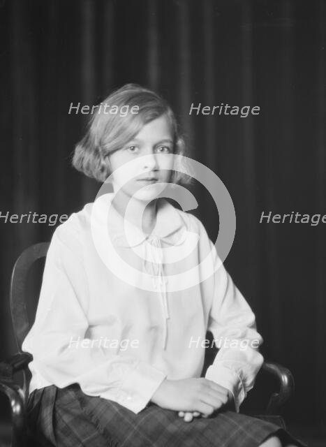 Silo, James P., Mr., daughter of, portrait photograph, 1927 Creator: Arnold Genthe.