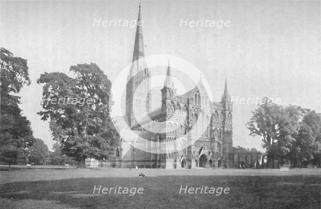 'Salisbury Cathedral', 1902. Artist: Unknown.