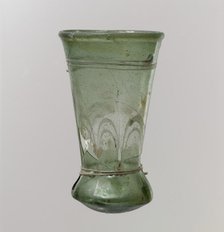 Glass Beaker, Frankish, late 6th-early 7th century. Creator: Unknown.