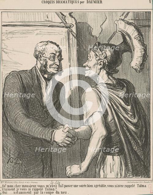 Ah! Mon cher monsieur, vous m'avez ...,  1864. Creator: Honore Daumier.