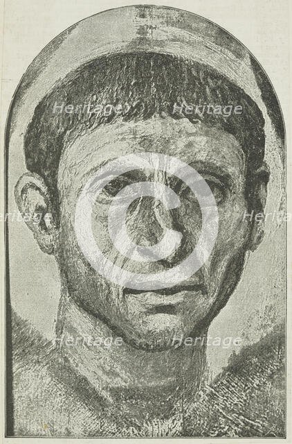 An Egyptian portrait on display at the Egyptian Hall, Piccadilly, 1888. Creator: Unknown.