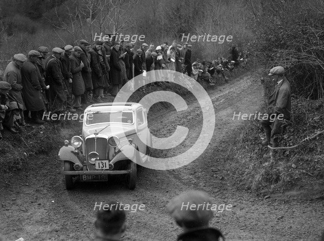 Standard of HA Thewles competing in the MCC Lands End Trial, 1935. Artist: Bill Brunell.