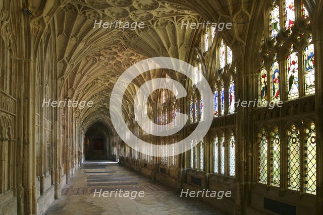 Cloisters, Gloucester Cathedral, Gloucestershire.