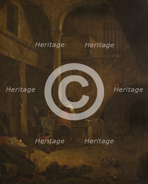 Woman at a Well in an Italian Farmhouse, c1660s. Creator: Unknown.