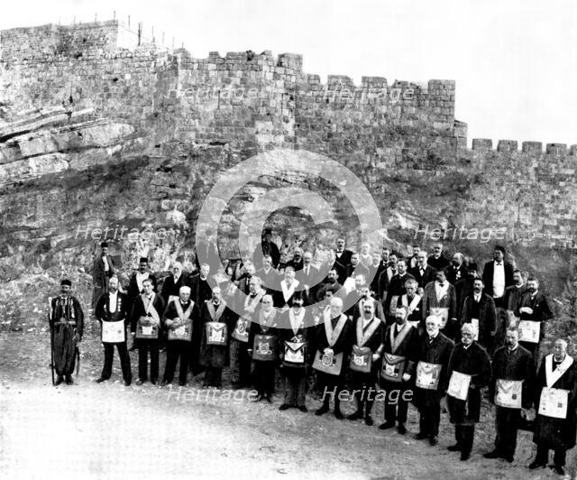 English Freemasons at Jerusalem, 1898. Creator: Unknown.