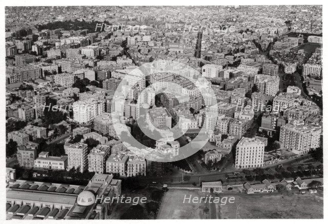Aerial view of New Cairo, Egypt, from a Zeppelin, 1931 (1933). Artist: Unknown
