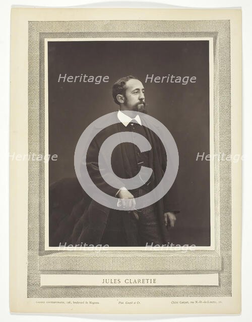 Jules Claretie, c. 1876. Creator: Etienne Carjat.