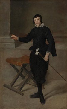 Portrait of the Jester Calabazas, c. 1631-32. Creator: Diego Velázquez (Spanish, 1599-1660).