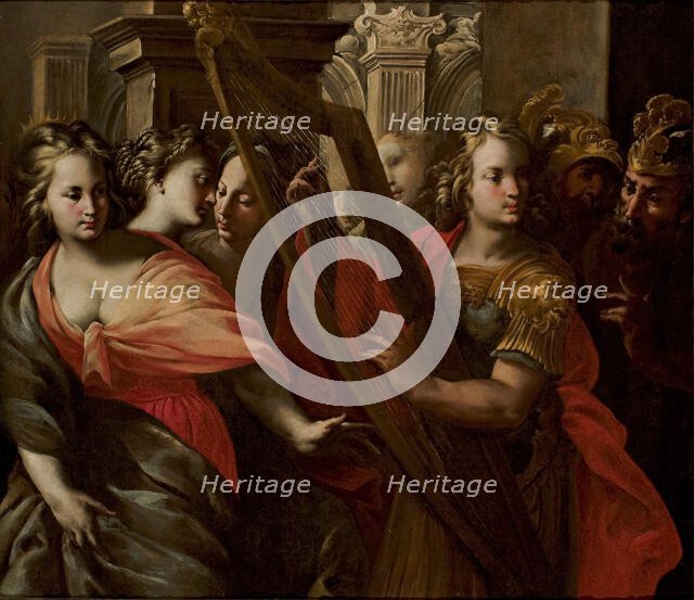 Michal Helps David Escape from Saul, c1650. Creator: Rossi, Nunzio (1626-1651).