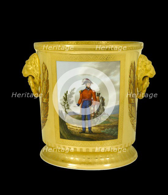Wine cooler showing a British aide-de-camp, 1817-1819. Artist: Unknown.