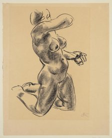 Kneeling Female Nude, between 1929 and 1934. Creator: George Kolbe.