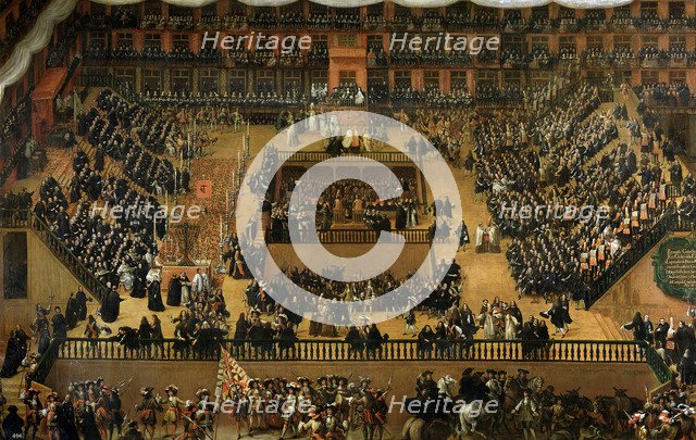 Auto-da-fé on Plaza Mayor. Artist: Rizi, Francisco (1614-1685)