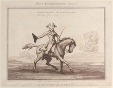 Horse Accomplishments, Sketch 10: A Minuet Dancer !!, August 1, 1799., August 1, 1799. Creator: Thomas Rowlandson.